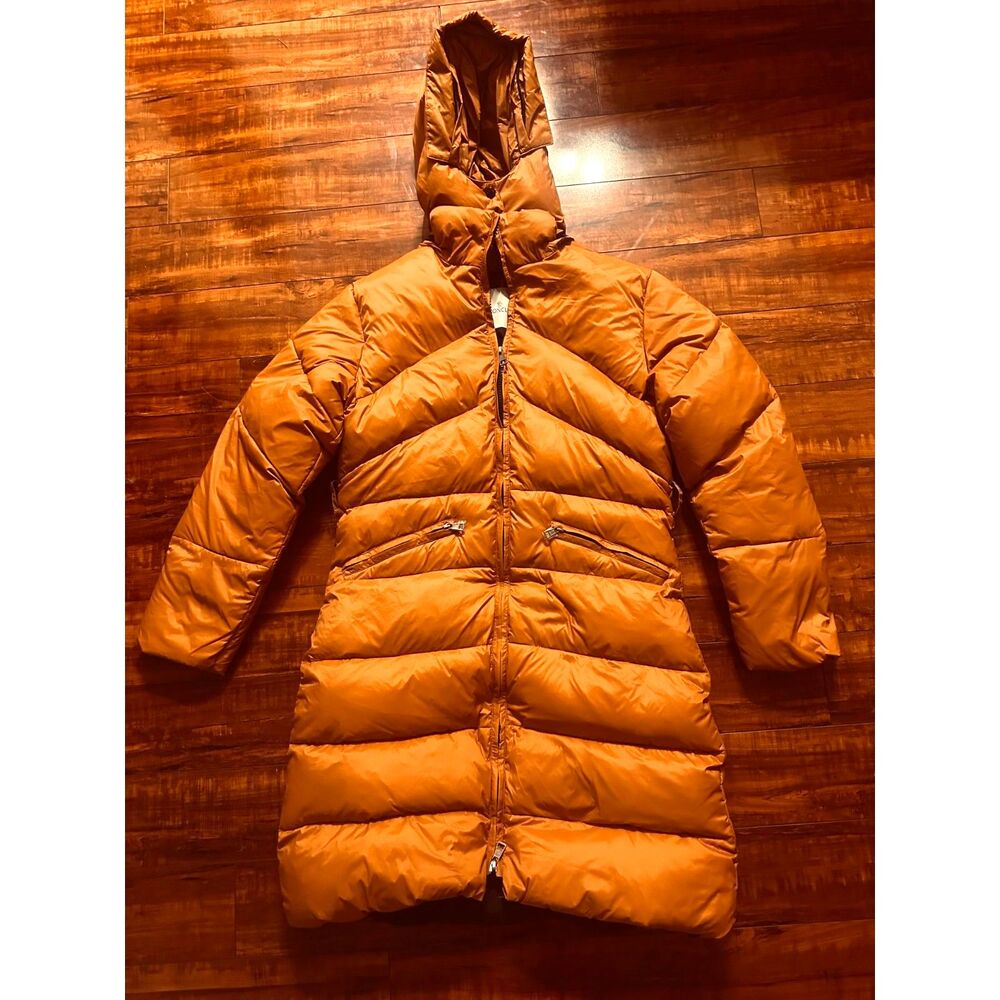 Moncler Goose Down Mid to Long Length Thick Quilted Puffer Hooded Outwear Coat M
